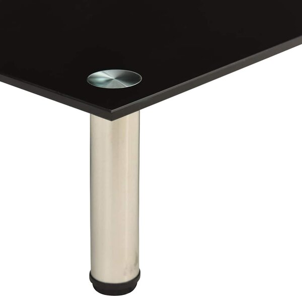 322758 TV Stand Black 40x35x17 cm Tempered Glass 322758
