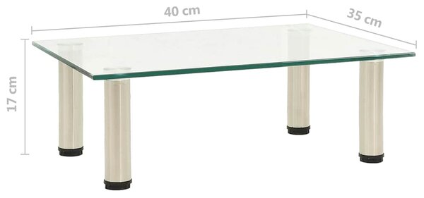 TV stolek průhledný 40 x 35 x 17 cm tvrzené sklo 322760