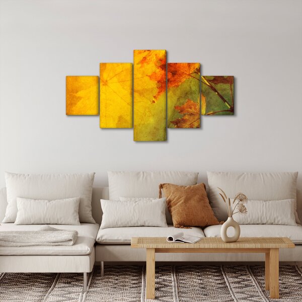 Obraz - Podzimní listy (125x70 cm)