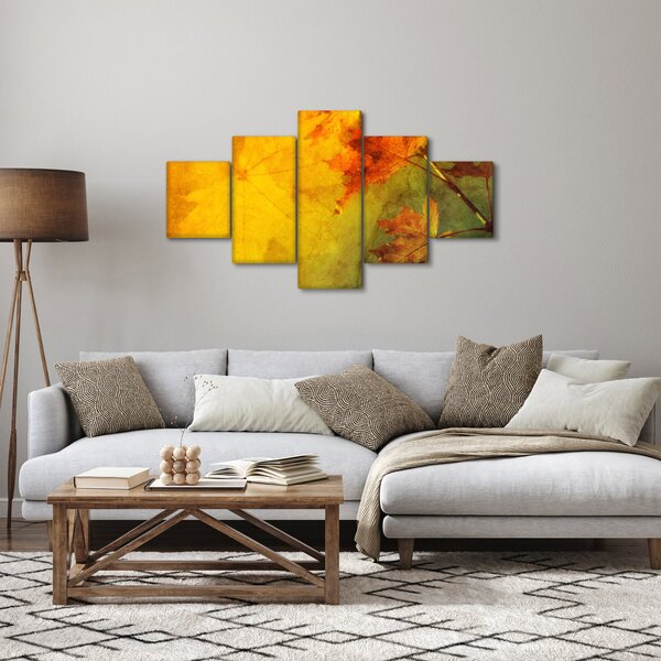 Obraz - Podzimní listy (125x70 cm)
