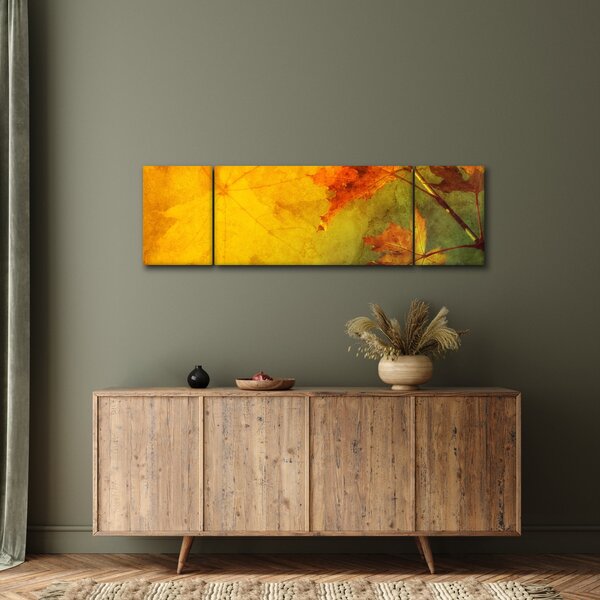Obraz - Podzimní listy (170x50 cm)