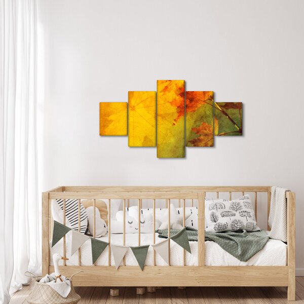 Obraz - Podzimní listy (125x70 cm)