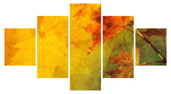 Obraz - Podzimní listy (125x70 cm)