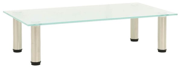 TV stolek mléčný 60 x 35 x 17 cm tvrzené sklo 322762