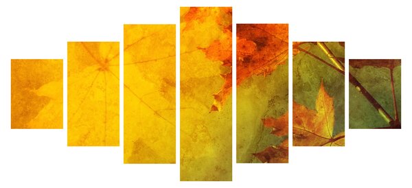 Obraz - Podzimní listy (210x100 cm)
