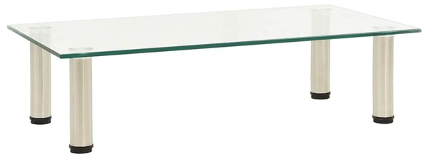 TV stolek průhledný 60 x 35 x 17 cm tvrzené sklo 322763