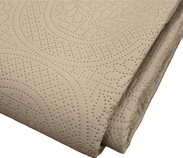 Světle hnědý set přehozu a povlaku na polštář z mikrovlákna 240x260 cm Romane – douceur d'intérieur