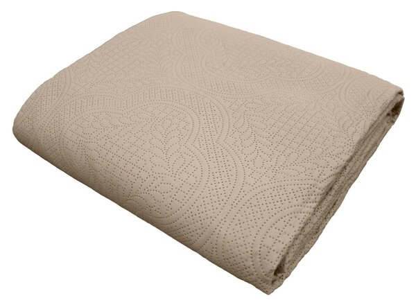 Světle hnědý set přehozu a povlaku na polštář z mikrovlákna 240x260 cm Romane – douceur d'intérieur