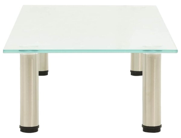 TV stolek mléčný 60 x 35 x 17 cm tvrzené sklo 322765