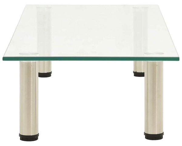 TV stolek průhledný 80 x 35 x 17 cm tvrzené sklo 322766