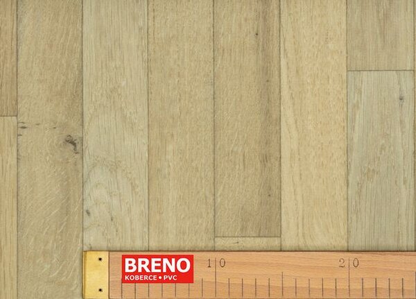 Breno PVC BLACKTEX Shingle Oak 634L - světle hnědé dřevo, šíře 400 cm