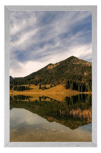 Plakát jezero pod kopci