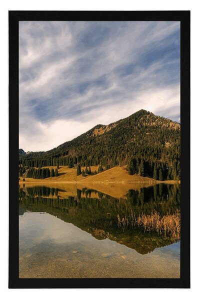 Plakát jezero pod kopci