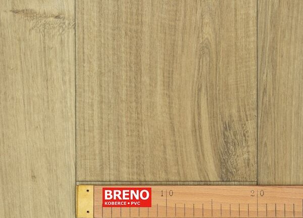 Breno PVC BLACKTEX Zadar 603L - světle hnědé dřevo, šíře 400 cm