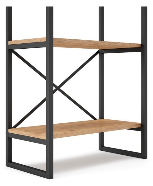 Černý/přírodní regál v dekoru dubu 58x175 cm Dusan – Marckeric