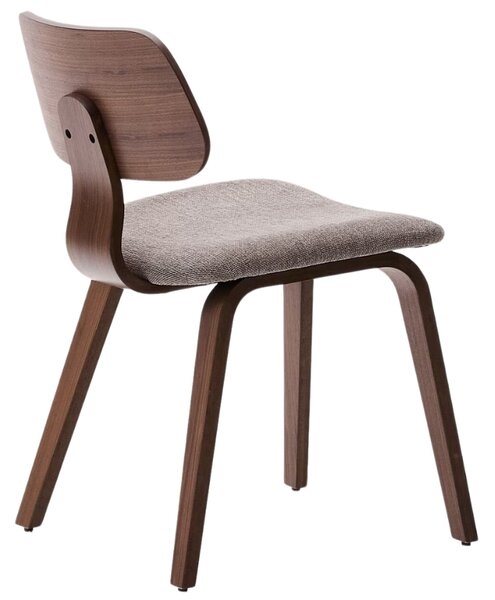 Čalouněná ořechová jídelní židle Kave Home Gena