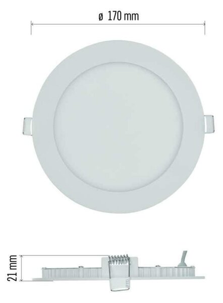 EMOS LED podhledové svítidlo NEXXO bílé, 17 cm, 12,5 W, teplá bílá ZD1134