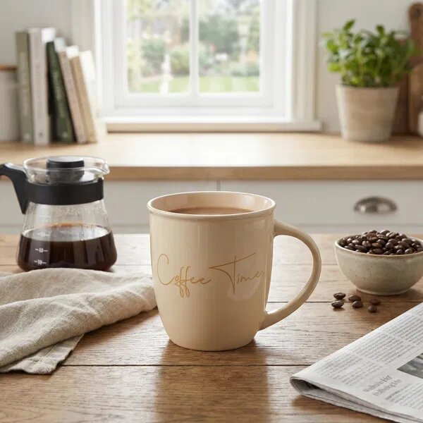 Mondex Porcelánový hrnek HENDIA 330 ml krémový