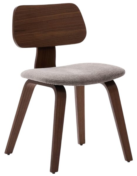 Čalouněná ořechová jídelní židle Kave Home Gena