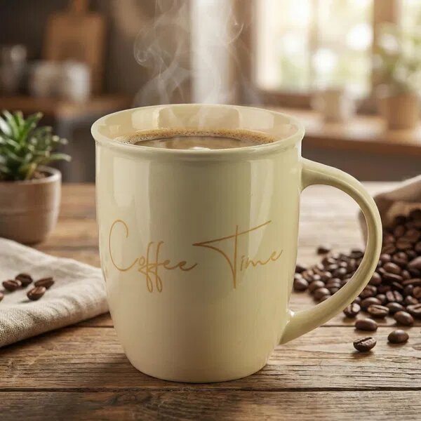 Mondex Porcelánový hrnek HENDIA 330 ml krémový