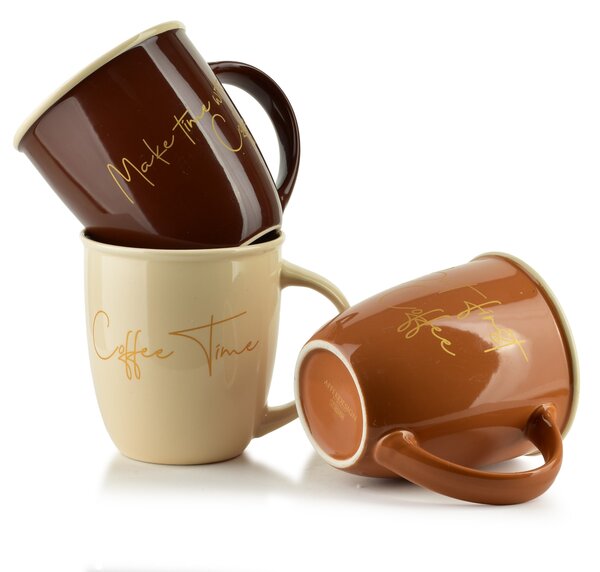 Mondex Porcelánový hrnek HENDIA 330 ml hnědý