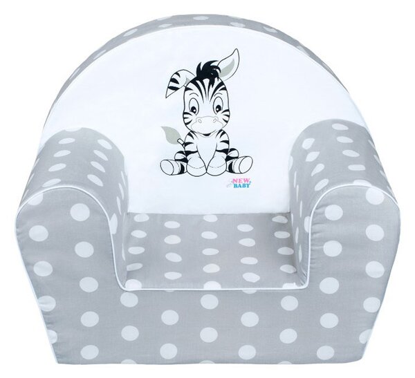 Dětské křeslo New Baby Zebra šedé