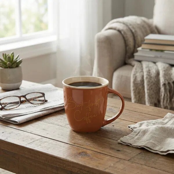 Mondex Porcelánový hrnek HENDIA 330 ml světle hnědý