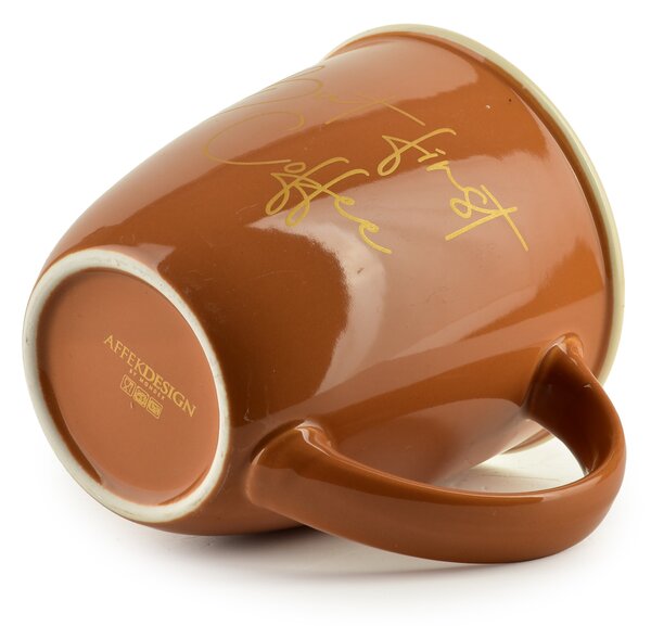 Mondex Porcelánový hrnek HENDIA 330 ml světle hnědý