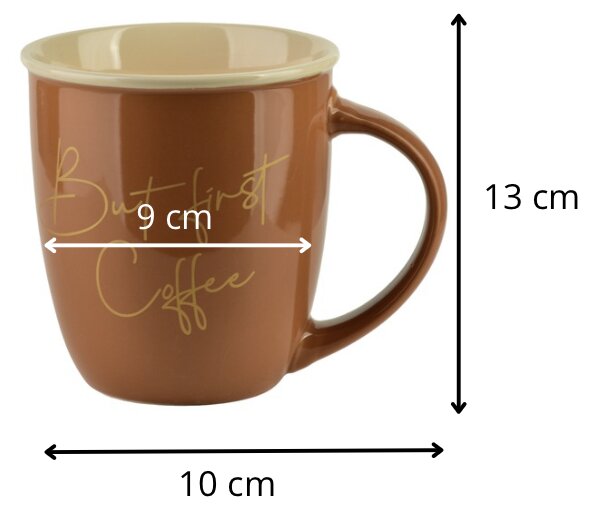 Mondex Porcelánový hrnek HENDIA 330 ml světle hnědý