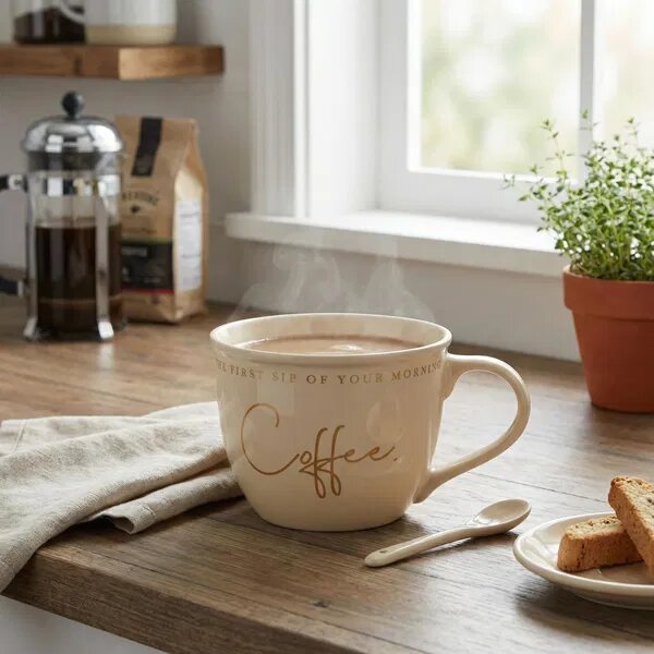 Mondex Porcelánový hrnek HENDIA 500 ml krémový