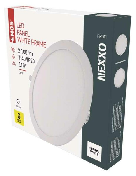 EMOS LED podhledové svítidlo NEXXO bílé, 30 cm, 25 W, neutrální bílá ZD1155