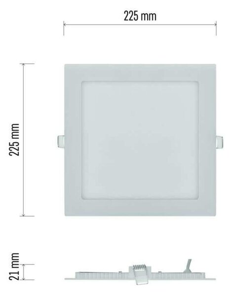 EMOS LED podhledové svítidlo NEXXO bílé, 22,5 x 22,5 cm, 18 W, neutrální bílá ZD2145