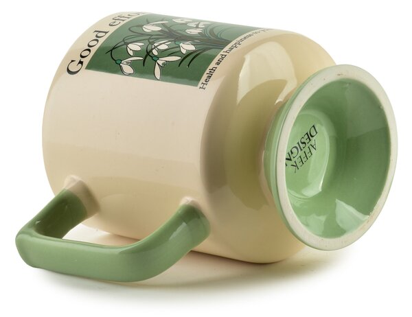 Mondex Porcelánový hrnek REJKA 300 ml krémový/zelený