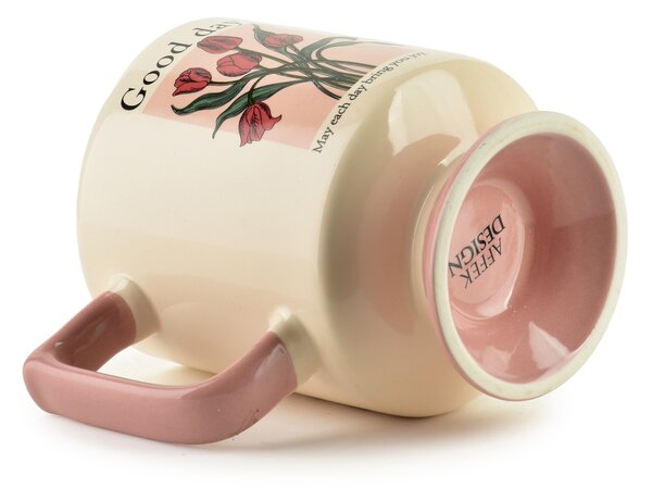 Mondex Porcelánový hrnek REJKA 300 ml krémový/růžový