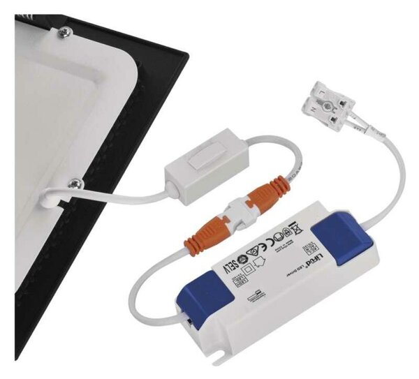 EMOS LED podhledové svítidlo NEXXO černé, 17,5 x 17,5 cm, 12,5 W, teplá/neutrální bílá ZD2333