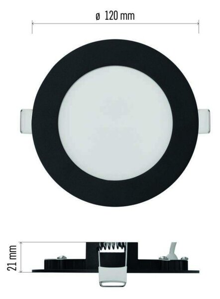 EMOS LED podhledové svítidlo NEXXO černé, 12 cm, 7 W, teplá/neutrální bílá ZD1323