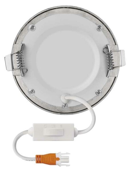 EMOS LED podhledové svítidlo NEXXO stříbrné, 12 cm, 7 W, teplá/neutrální bílá ZD1223