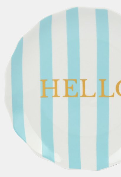 Sinsay - Keramický talíř s nápisem Hello - zelená