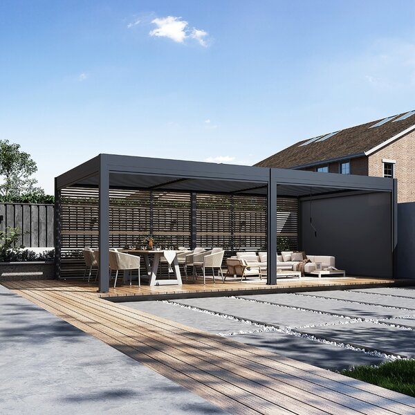 ROJA PANEL ZASTÍNĚNÍ WOOD, SKLÁPĚCÍ LAMELY, HORIZONTÁLNÍ 1,3 m pro bioklimatickou pergolu