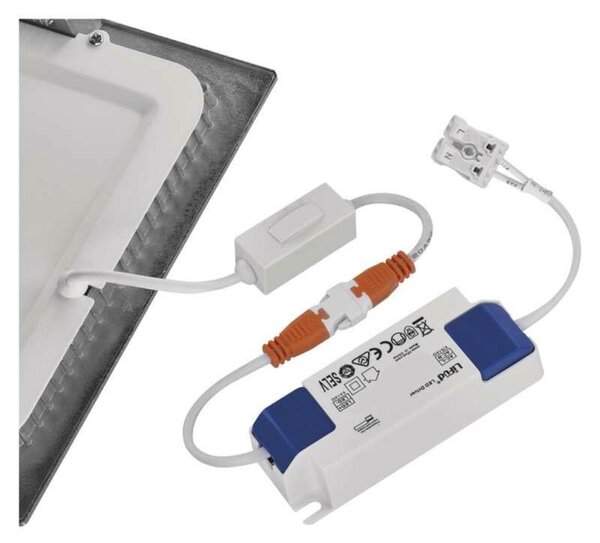 EMOS LED podhledové svítidlo NEXXO stříbrné, 12 x 12 cm, 7 W, teplá/neutrální bílá ZD2223