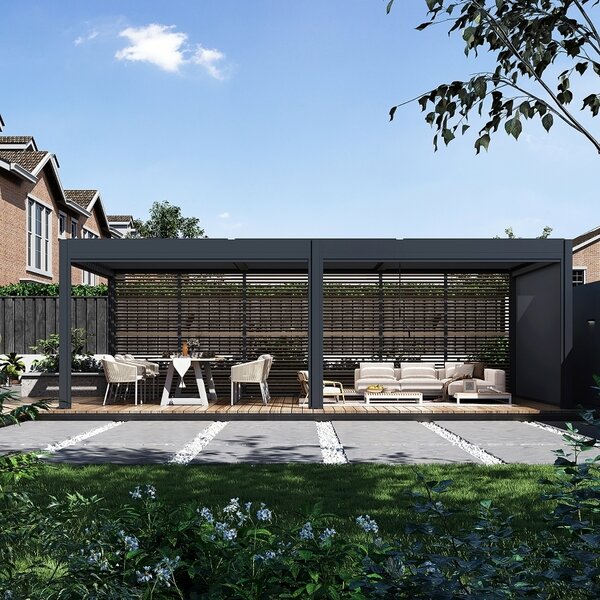 ROJA PANEL ZASTÍNĚNÍ WOOD, SKLÁPĚCÍ LAMELY, HORIZONTÁLNÍ 1,3 m pro bioklimatickou pergolu