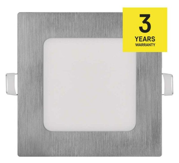 EMOS LED podhledové svítidlo NEXXO stříbrné, 12 x 12 cm, 7 W, teplá/neutrální bílá ZD2223