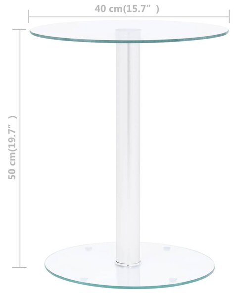 Konferenční stolek průhledný 40 cm tvrzené sklo 322780