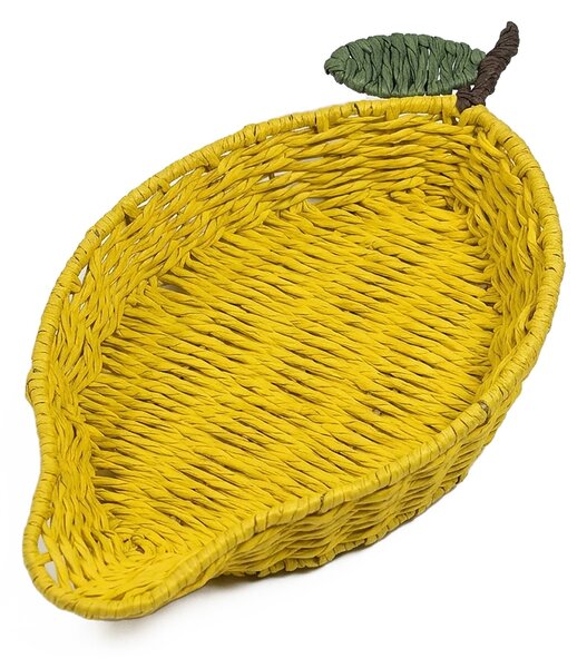 Sinsay - Pletený dekorativní tác ve tvaru citronu - žlutá