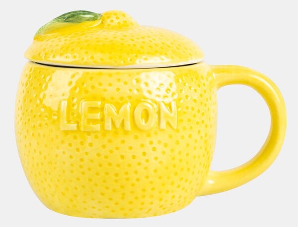 Sinsay - Hrnek s motivem citronu s víčkem - žlutá
