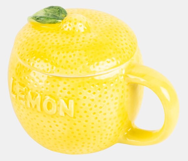 Sinsay - Hrnek s motivem citronu s víčkem - žlutá