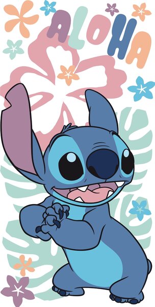 Jerry Fabrics Bavlněná froté osuška 70 x 140 cm - Lilo and Stitch "Hawaiian Harmony"