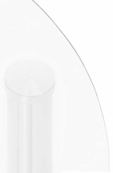 2patrový odkládací stolek průhledný 38 cm tvrzené sklo 322787