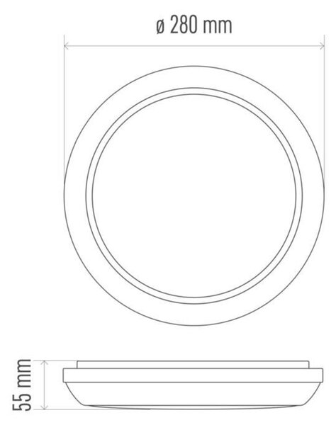 EMOS LED přisazené svítidlo Dori, kruh 18W neutrální bílá IP54 1539043050