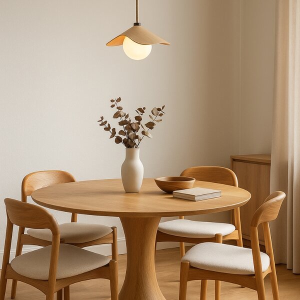 Dřevěné závěsné světlo Kave Home Wilara 18 cm
